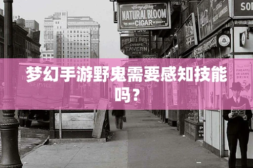梦幻手游野鬼需要感知技能吗？