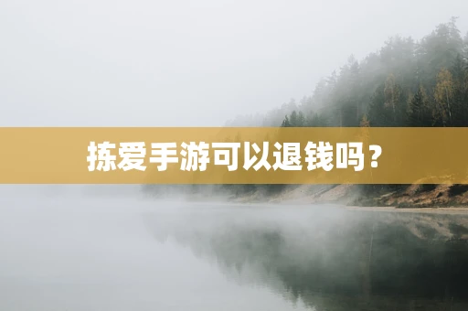 拣爱手游可以退钱吗？