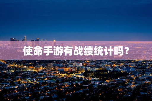 使命手游有战绩统计吗？