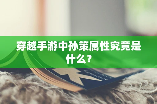 穿越手游中孙策属性究竟是什么？