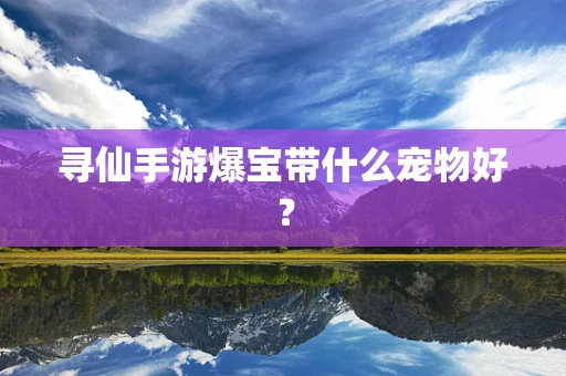 寻仙手游爆宝带什么宠物好？
