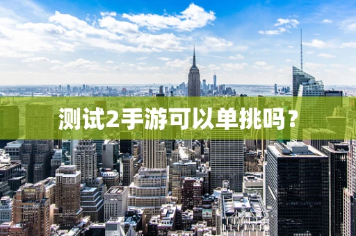 测试2手游可以单挑吗？