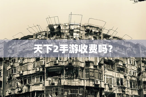 天下2手游收费吗？