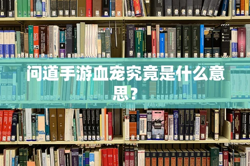 问道手游血宠究竟是什么意思？