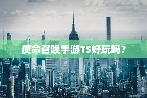 使命召唤手游TS好玩吗？